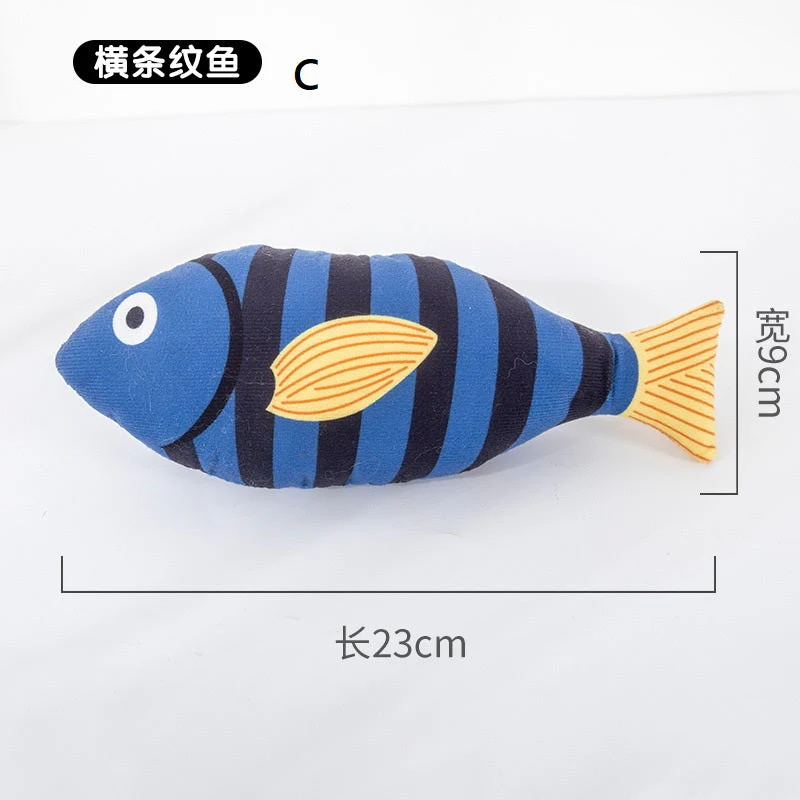 Cat Toy Catnip Fish Plush with Bell - Image 6