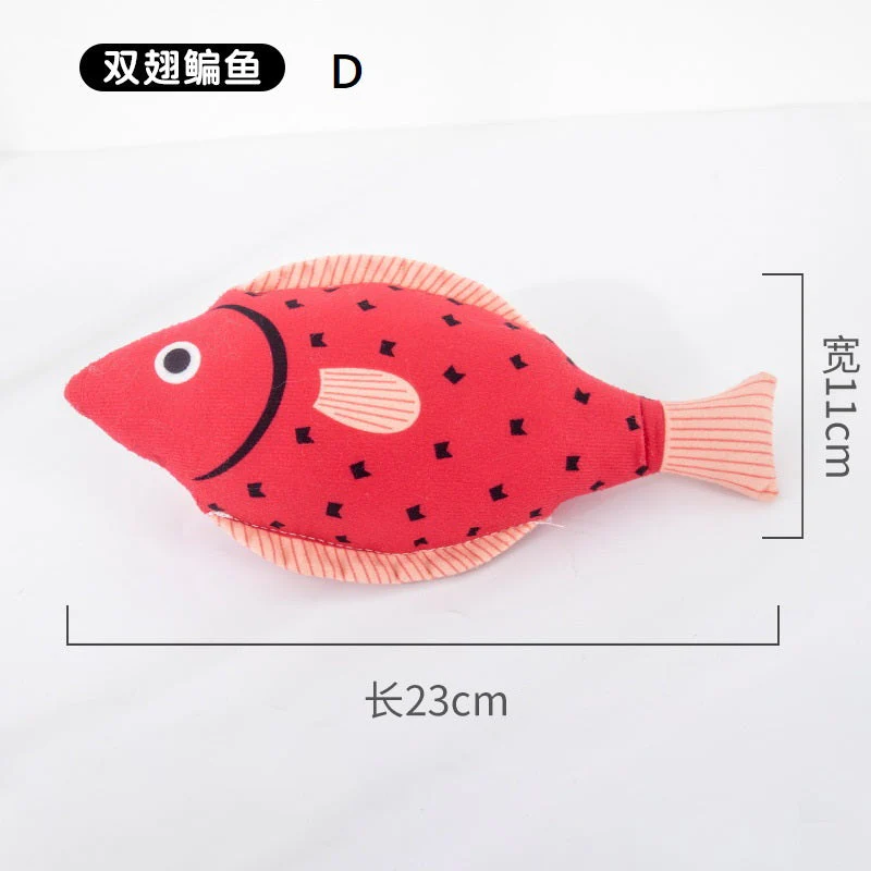 Cat Toy Catnip Fish Plush with Bell - Image 7