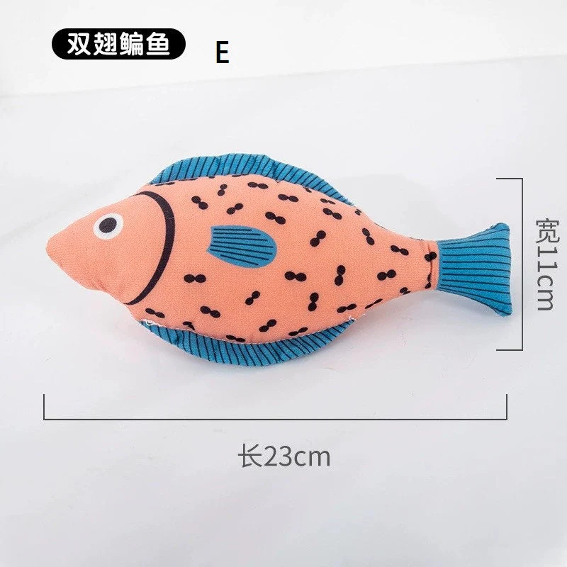 Cat Toy Catnip Fish Plush with Bell - Image 8