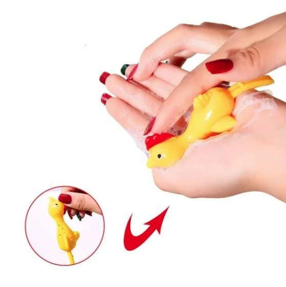 Catapult Launch Rubber Catapulted Chicken Toys Light Finger Prank Stretchy Flying Ejection Toy Slingshot Turkey Sticky - Image 2