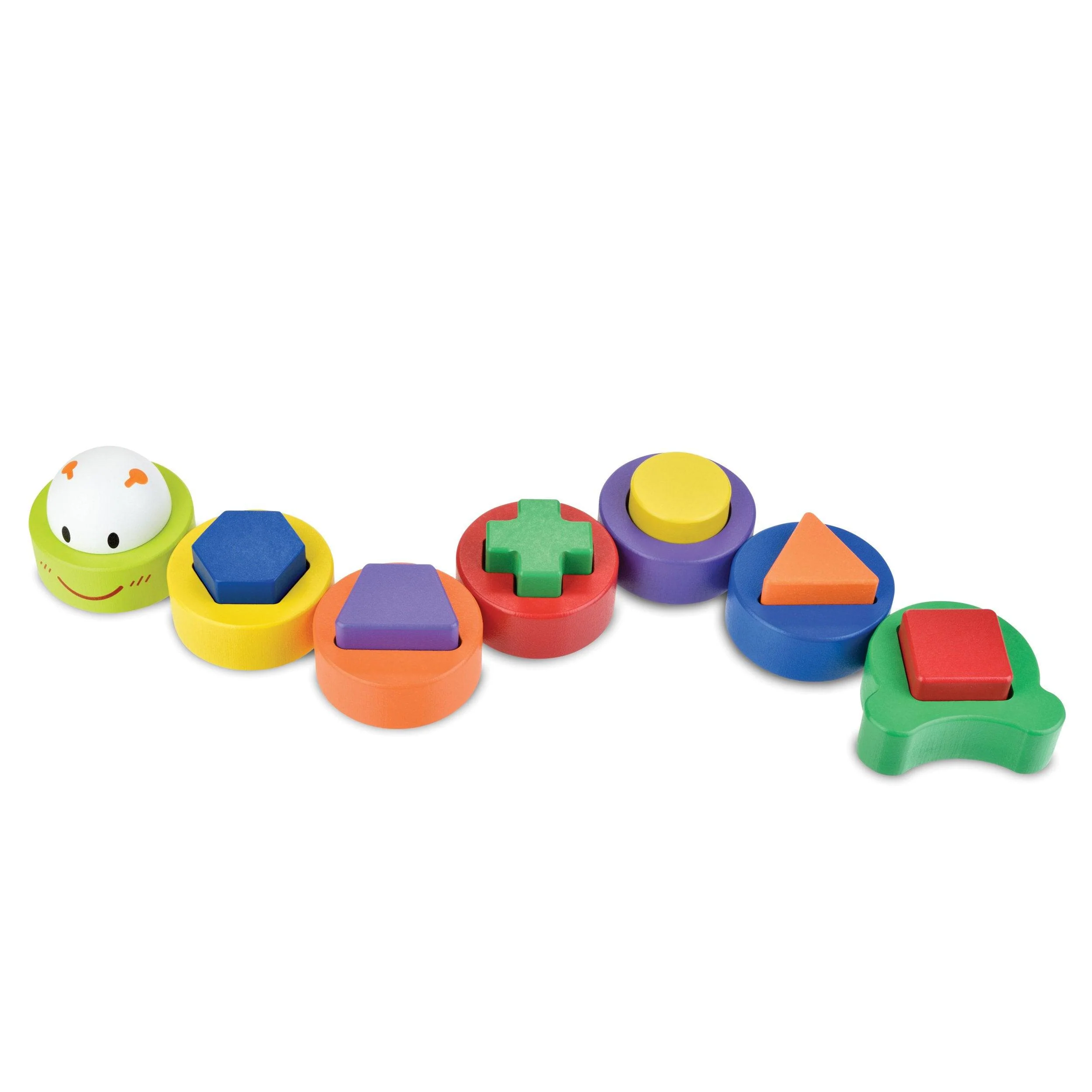 CATERPILLAR SORT AND STACK Montessori Wooden Stacker & Shape Sorter Toy - Image 2