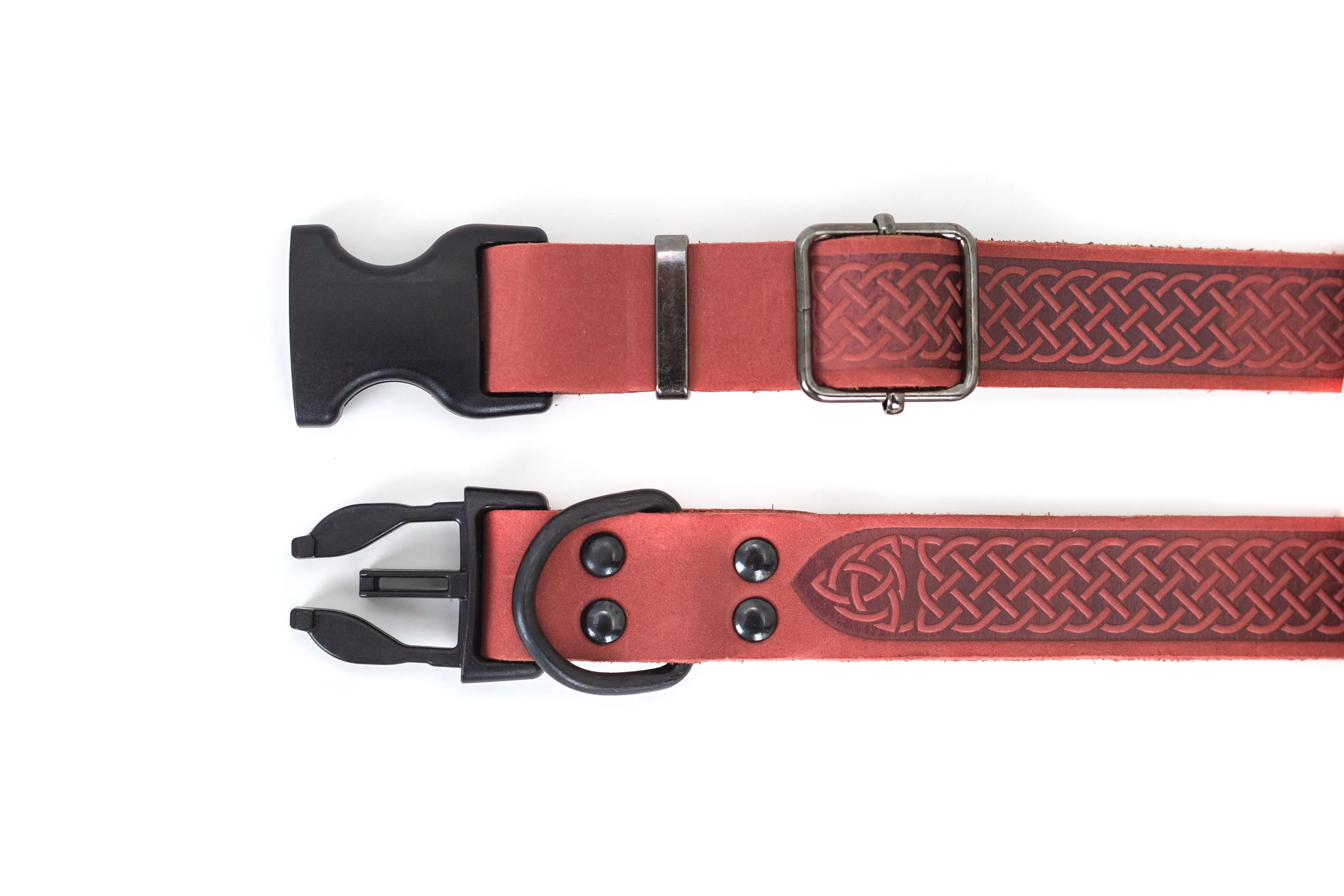 Celtic Sport Coral Reef Leather Dog Collar - Image 4
