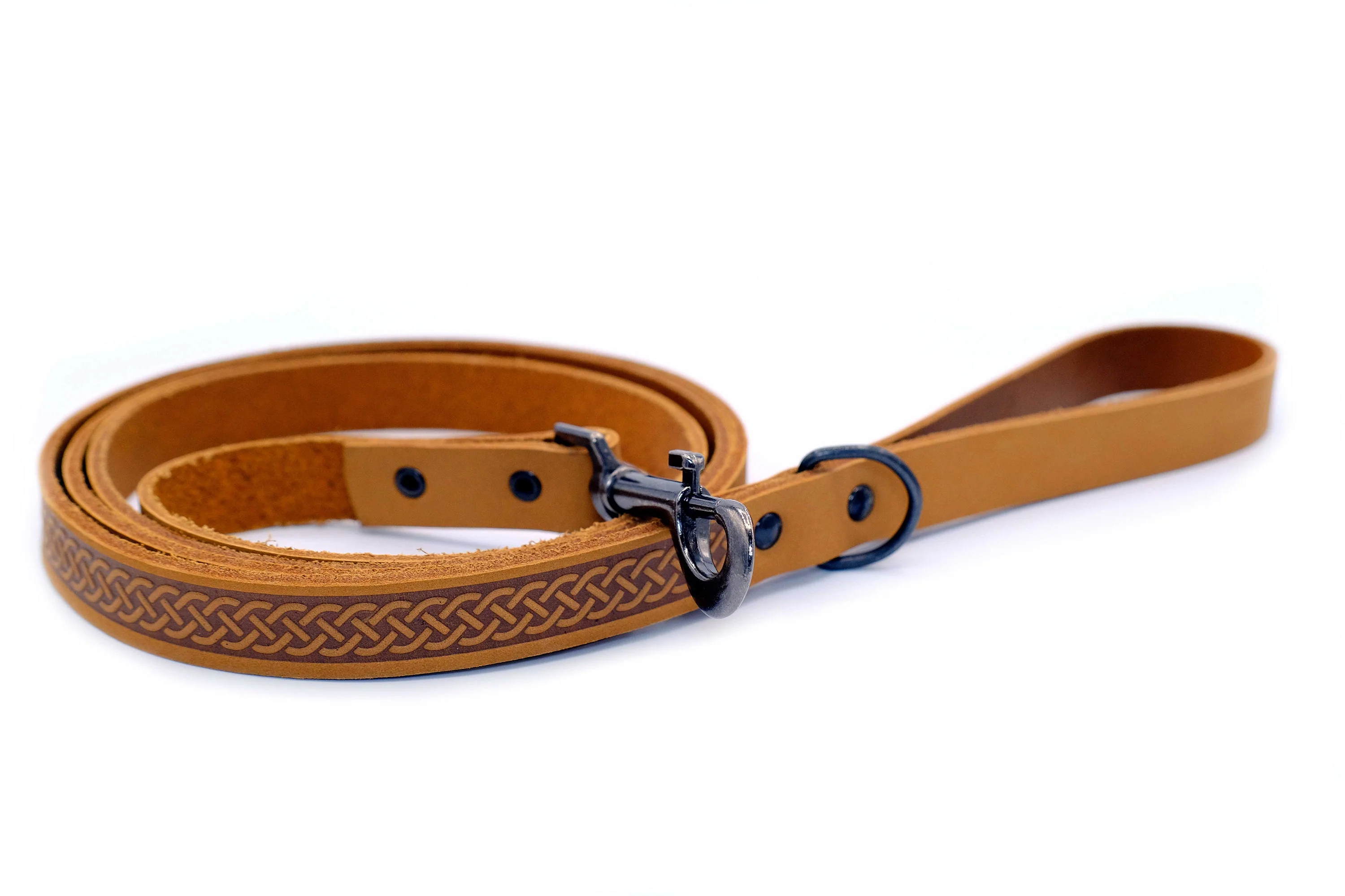 Celtic Sport Leather Collar and Leash Set - Image 6