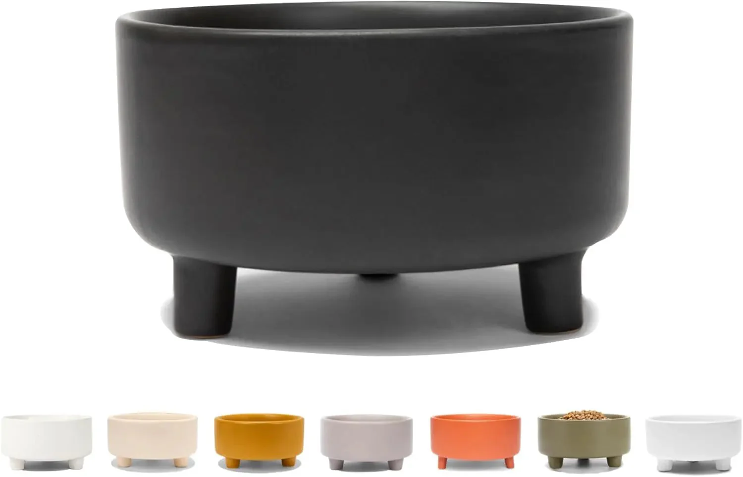 Ceramic Cat & Dog Pet Bowl, Elevated Stoneware Feeder, Dishwasher Safe - Image 11