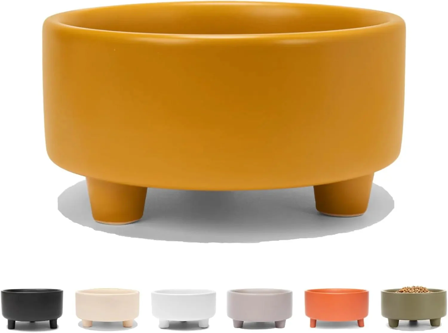 Ceramic Cat & Dog Pet Bowl, Elevated Stoneware Feeder, Dishwasher Safe - Image 12
