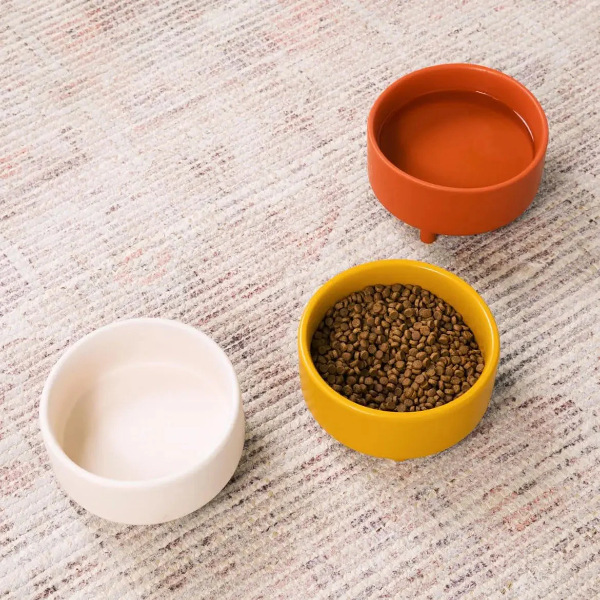Ceramic Cat & Dog Pet Bowl, Elevated Stoneware Feeder, Dishwasher Safe - Image 5