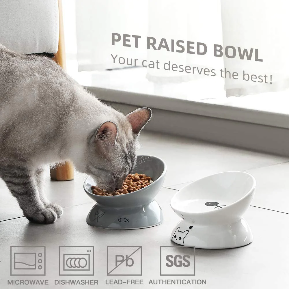 Ceramic Raised Cat Bowls - Image 2