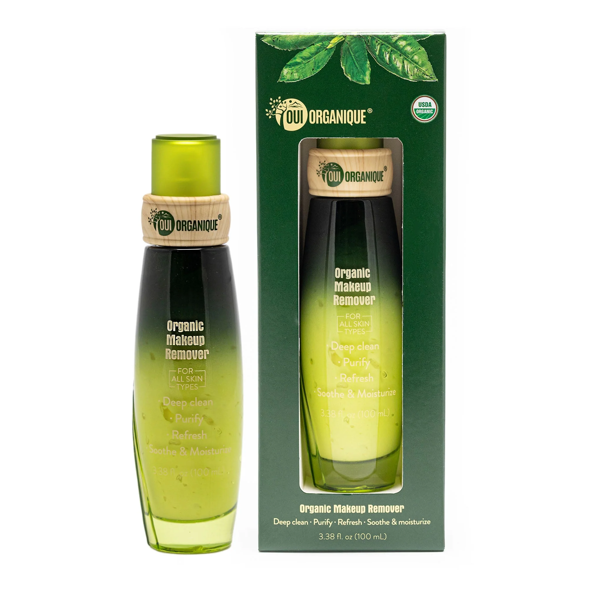 Certified Organic Double action makeup remover Detoxifies the skin Alcohol free - Image 2