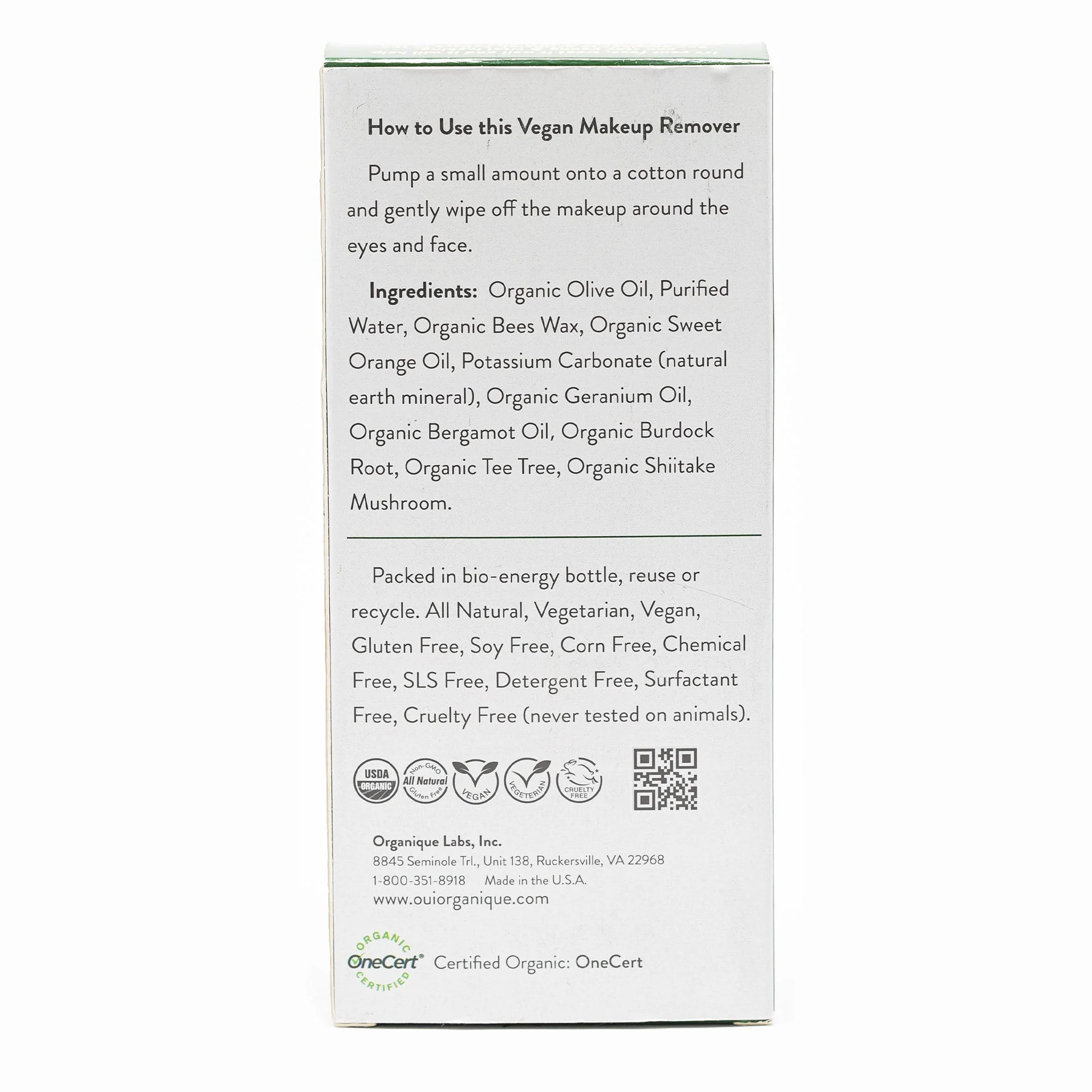 Certified Organic Double action makeup remover Detoxifies the skin Alcohol free - Image 4