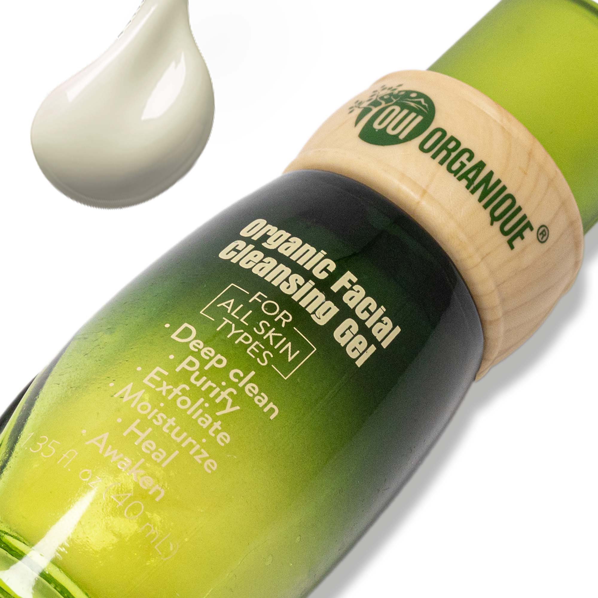 Certified Organic Facial Cleansing Gel with Geranium Oil for all skin types | sensitive skin double cleansing methods - Image 4