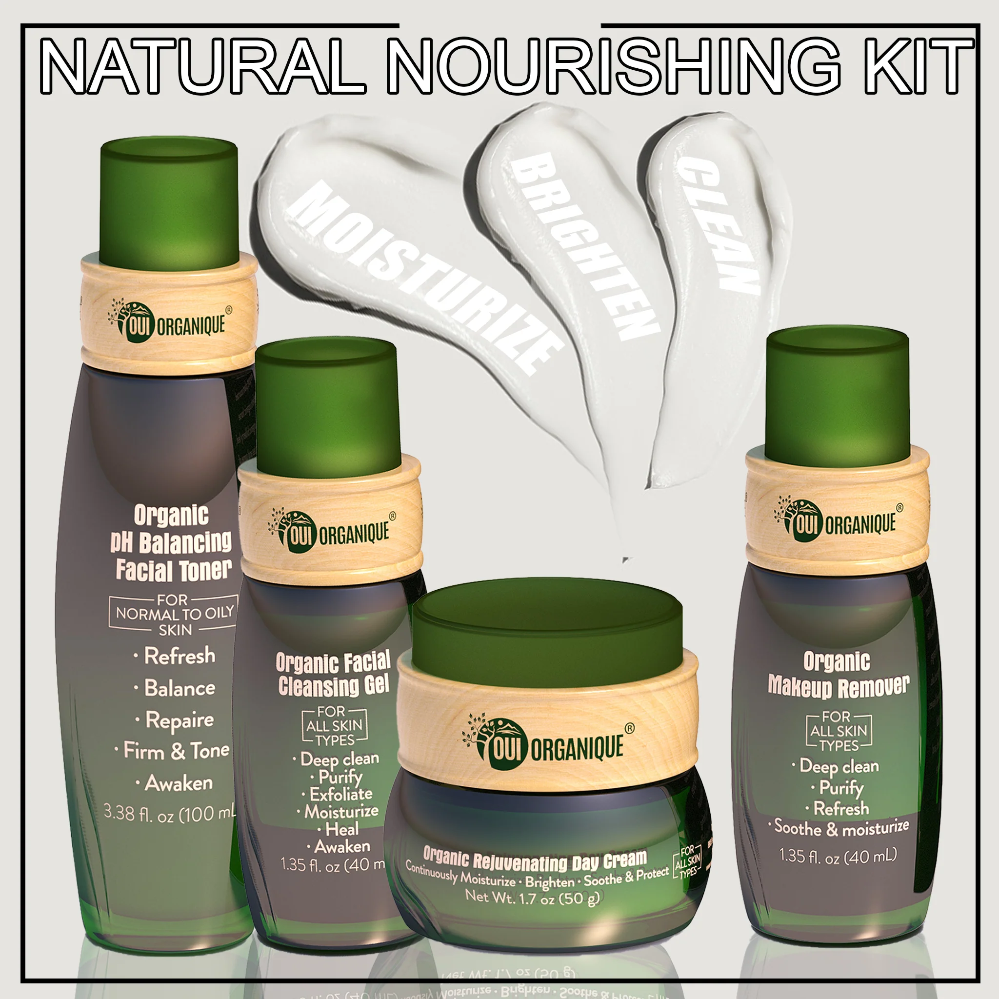 Certified Organic Nourishing Skincare Set -Deep Hydration, Detoxify antiaging Natural sunscreen - Image 3