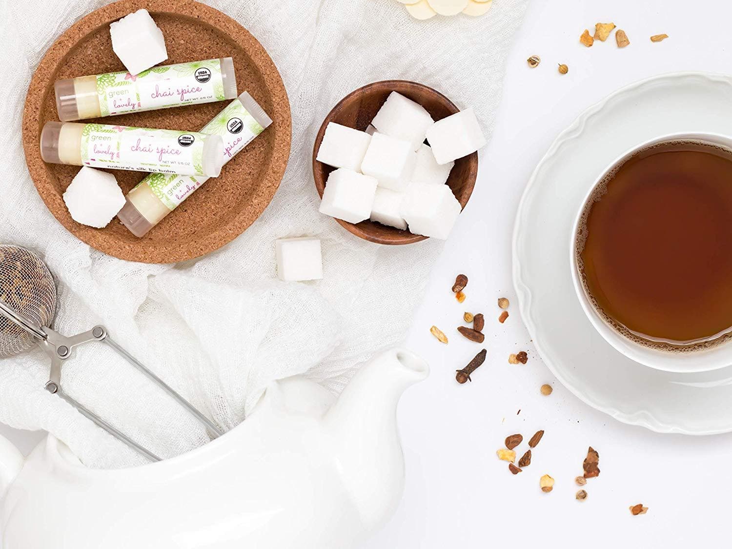 Chai Spice ///  Organic Lip Balm Butter for Intense Moisture - Beauty Gift - Image 3