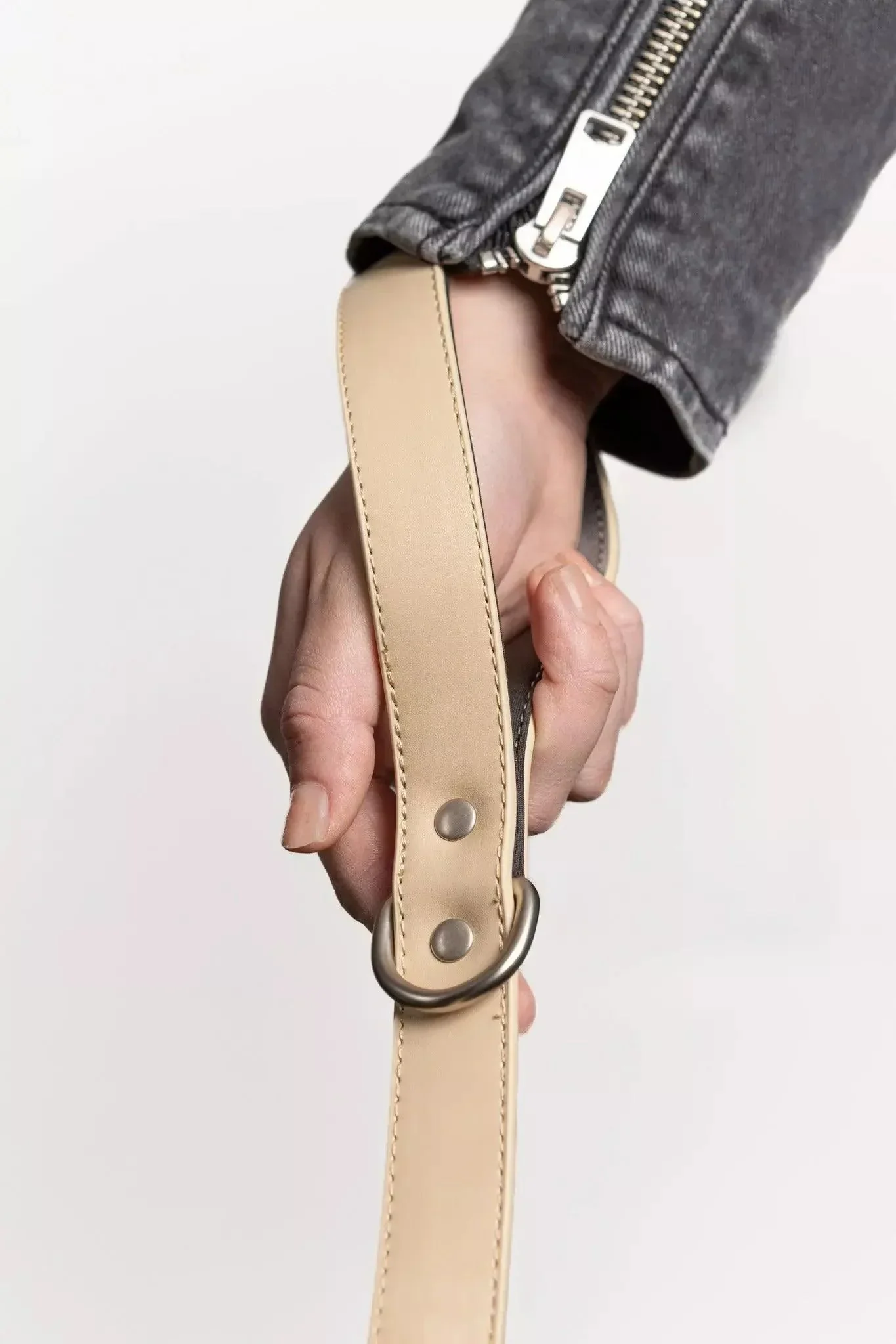 Champagne Fizz Vegan Leather Dog Leash - Image 3