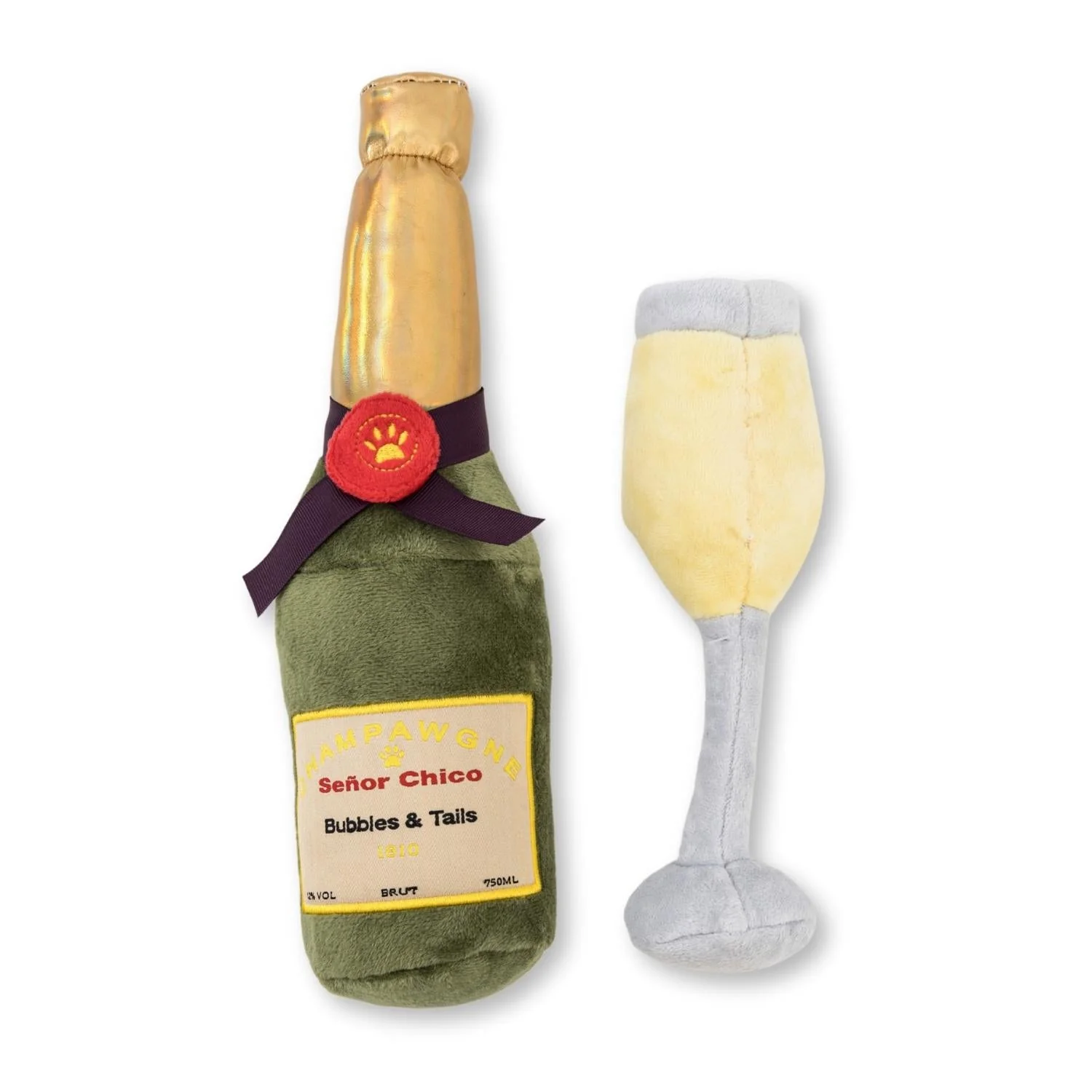 Champawgne-Cheers Plush Dog Toy Gift Set – with Squeaker & Crinkle Paper - Image 3