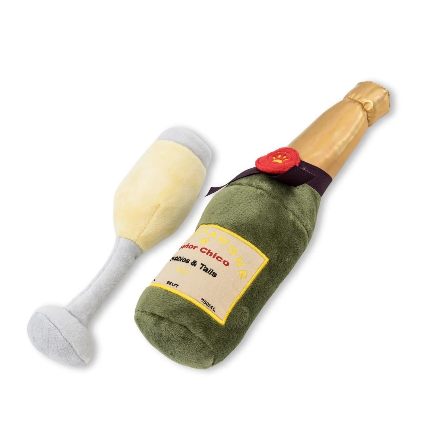 Champawgne-Cheers Plush Dog Toy Gift Set – with Squeaker & Crinkle Paper - Image 5