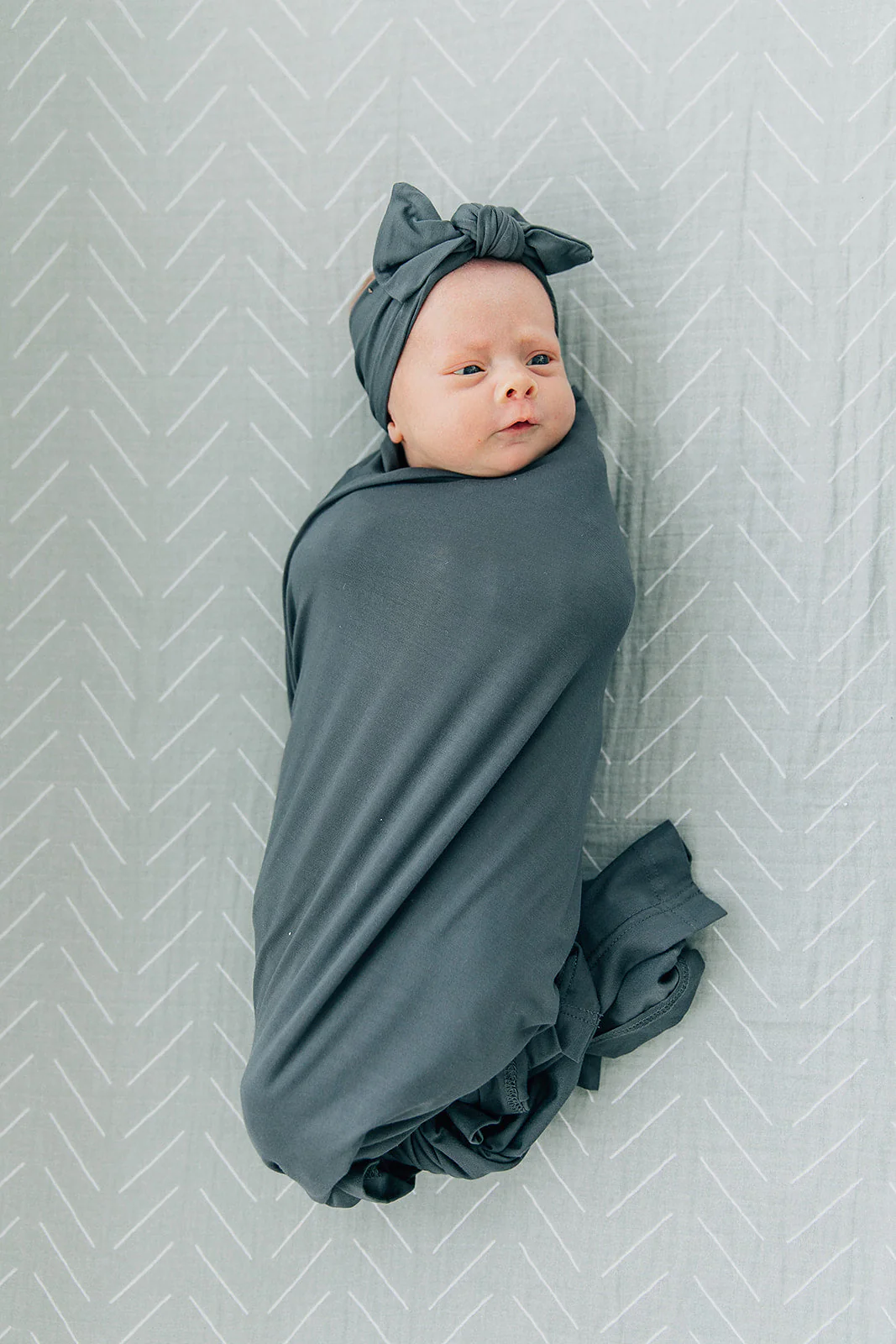 Charcoal Bamboo Hat OR Head Wrap Set - Image 5