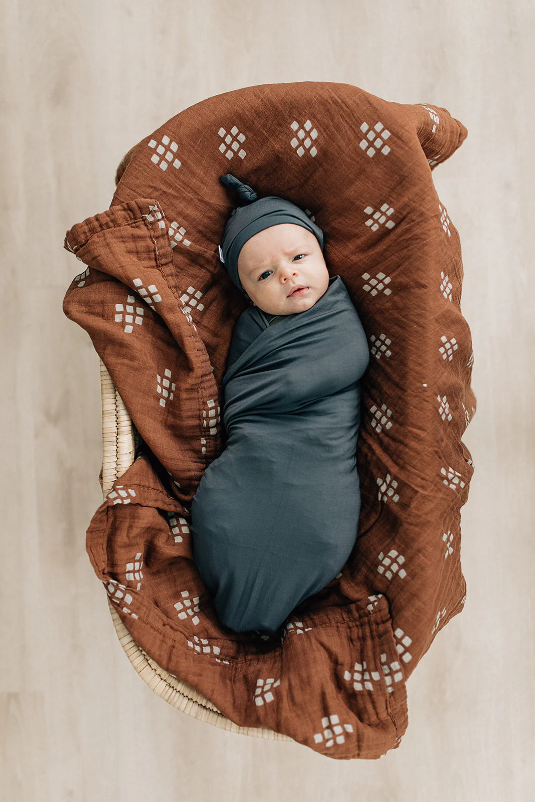 Charcoal Bamboo Newborn Knot Hat - Image 3