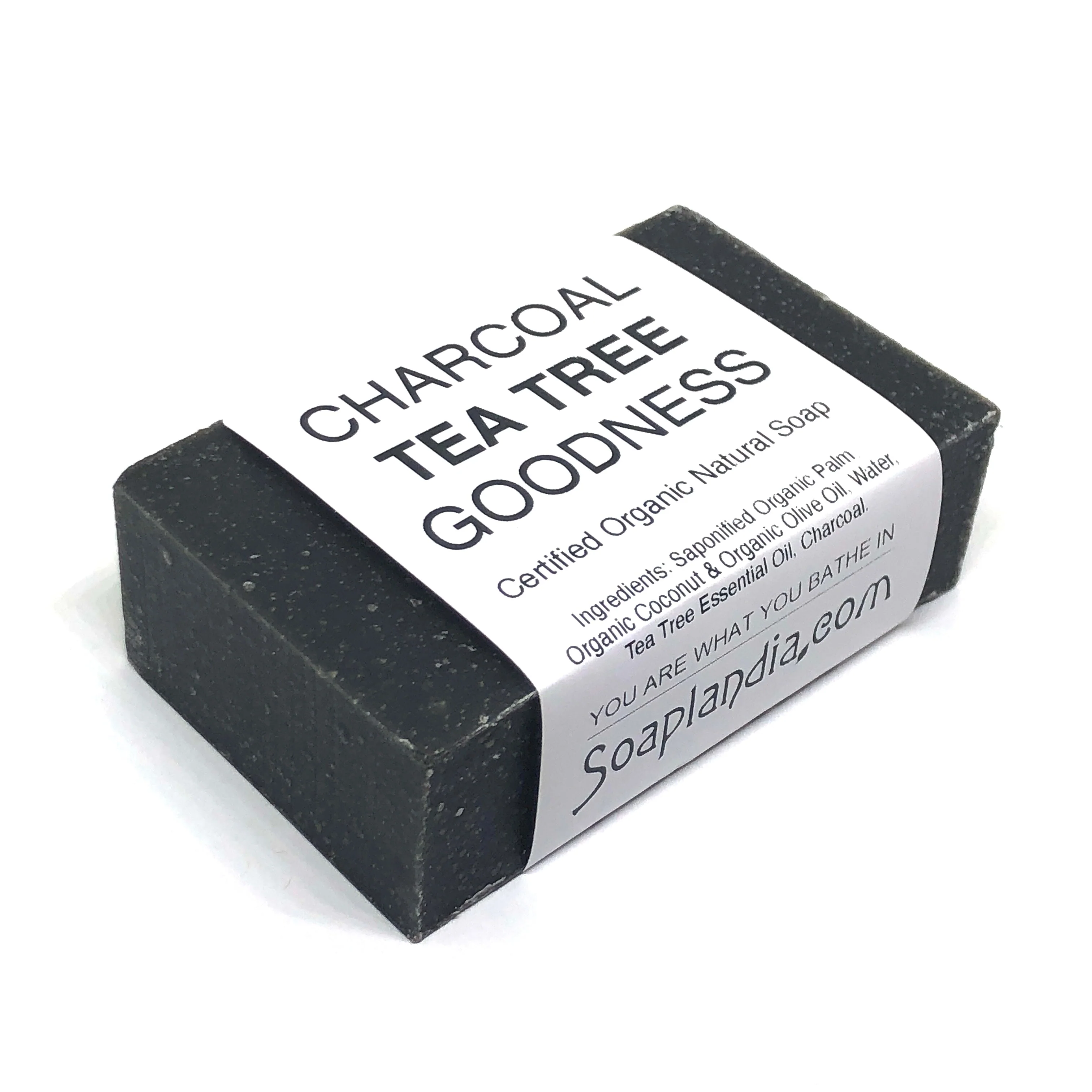 Charcoal Tea Tree Goodness Bar Soap, Certified Organic - Image 2