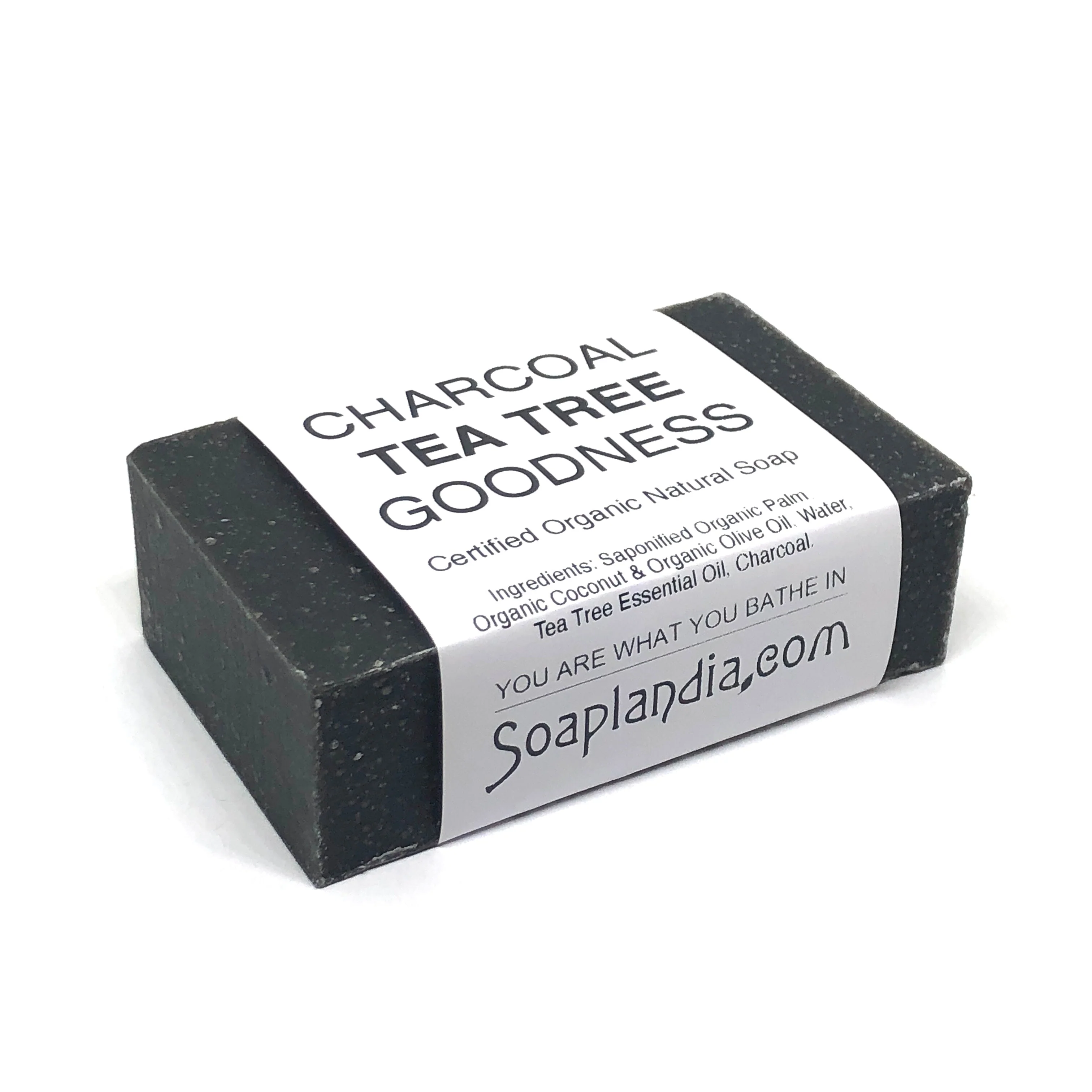 Charcoal Tea Tree Goodness Bar Soap, Certified Organic - Image 3