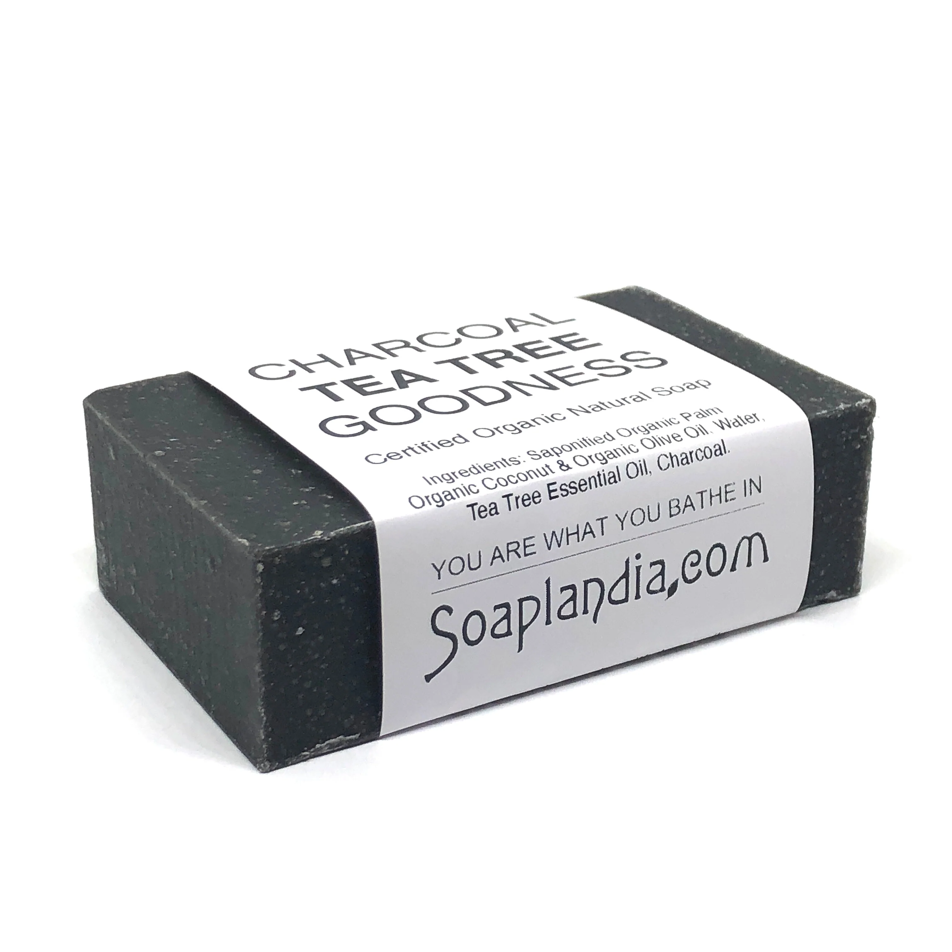 Charcoal Tea Tree Goodness Bar Soap, Certified Organic - Image 4