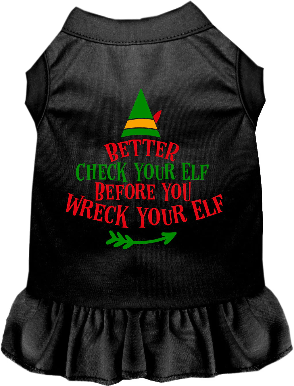 Check Your Elf Christmas Pet Dress - Image 3