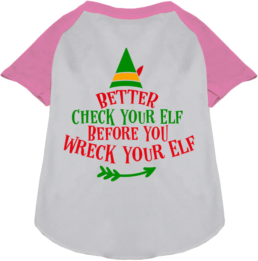 Check Your Elf Pet Raglan Shirt - Image 6