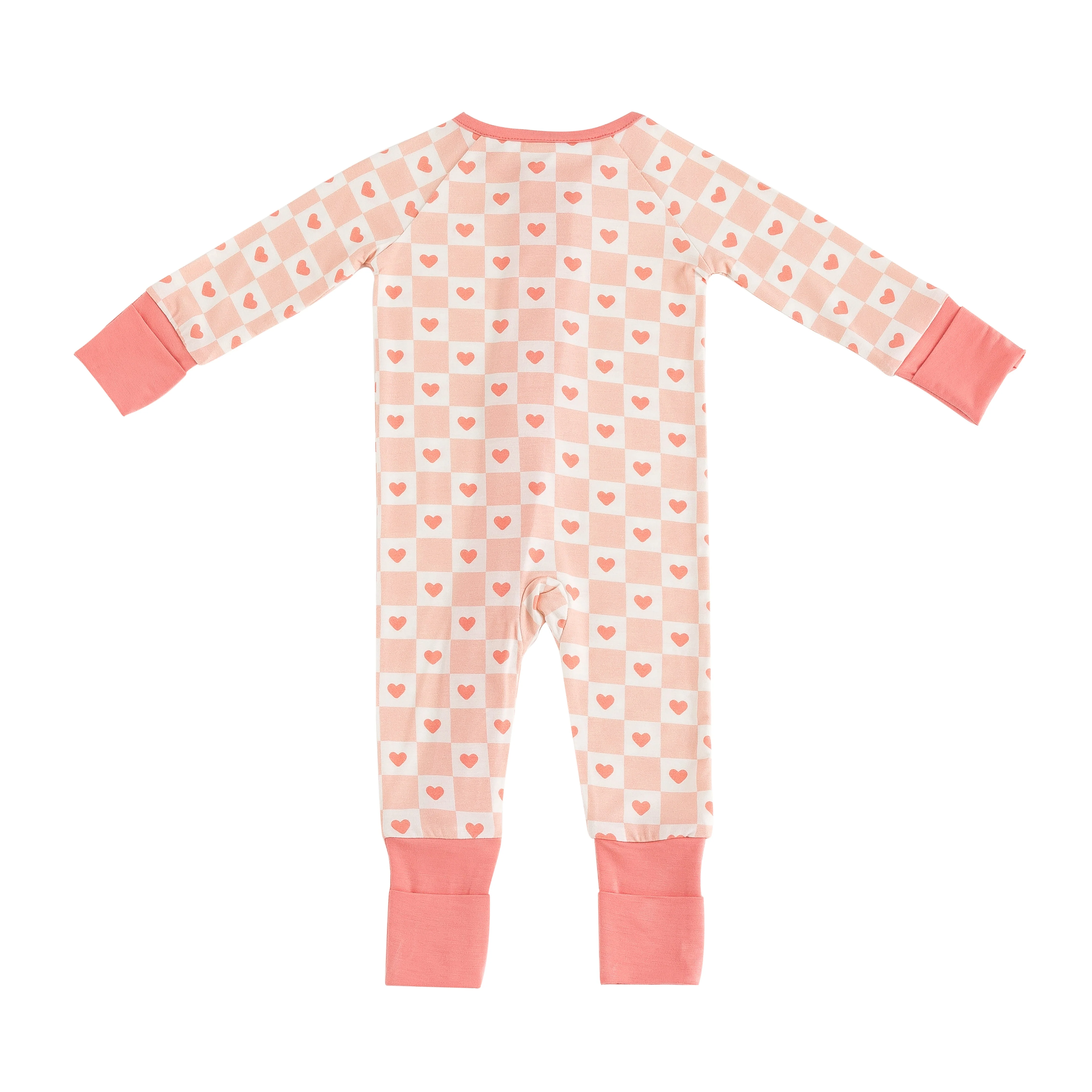 Checkerboard Hearts (Convertible Zip Footies) - Image 7