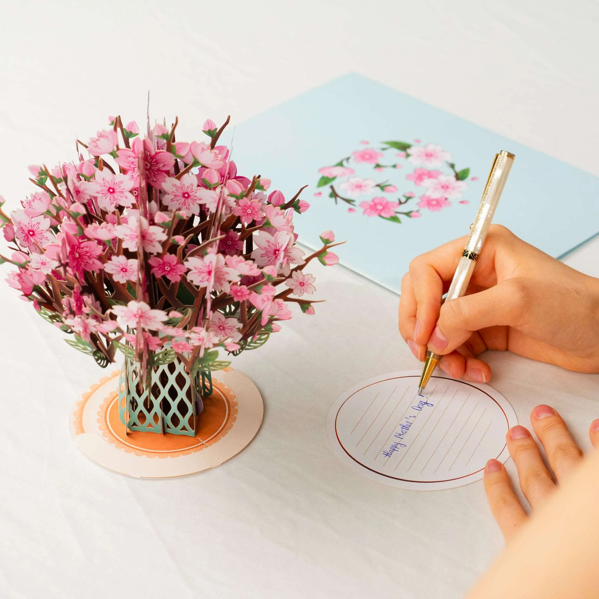 Cherry Blossom Oversized Pop Up Card with Keepsake - Image 6