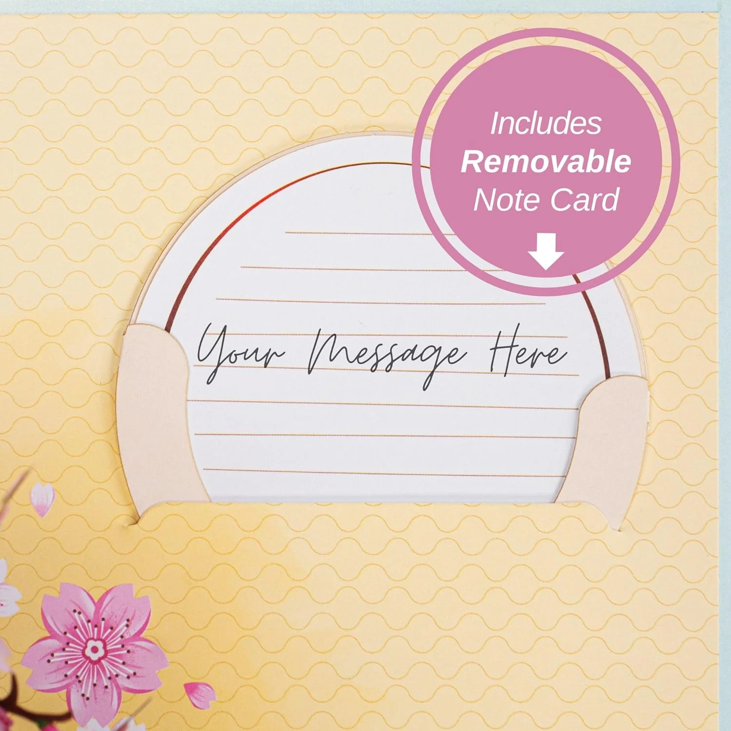 Cherry Blossom Oversized Pop Up Card with Keepsake - Image 7