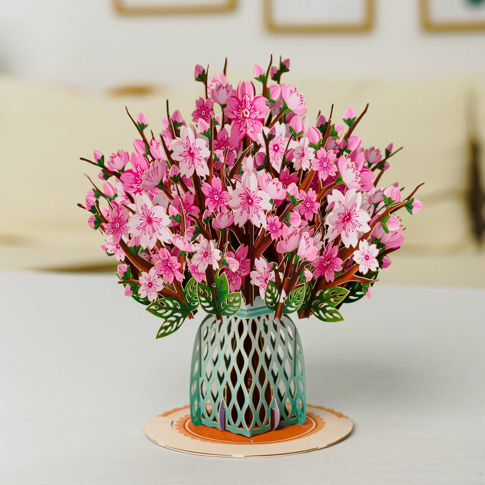 Cherry Blossom Oversized Pop Up Card with Keepsake - Image 8