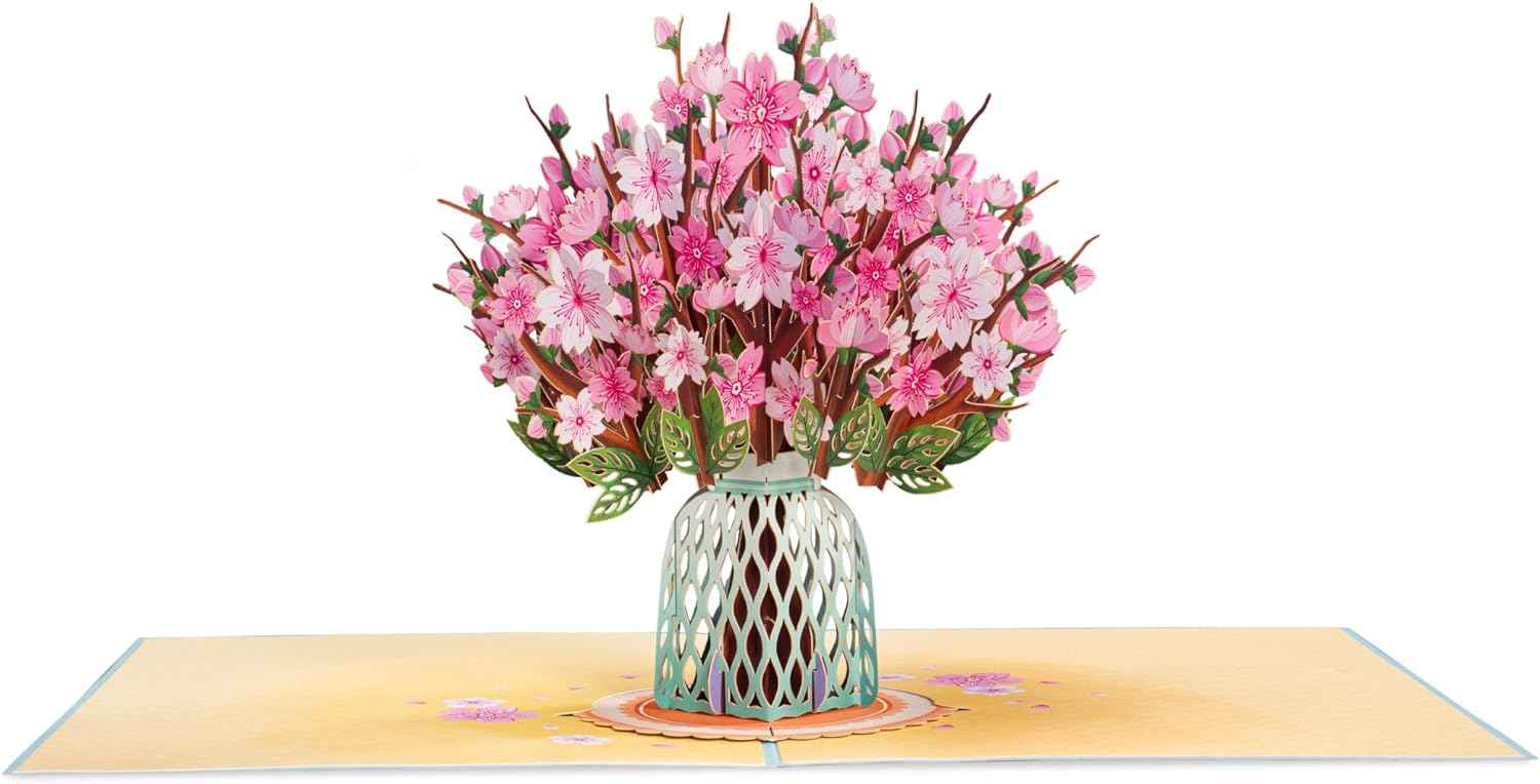 Cherry Blossom Oversized Pop Up Card with Keepsake - Image 9