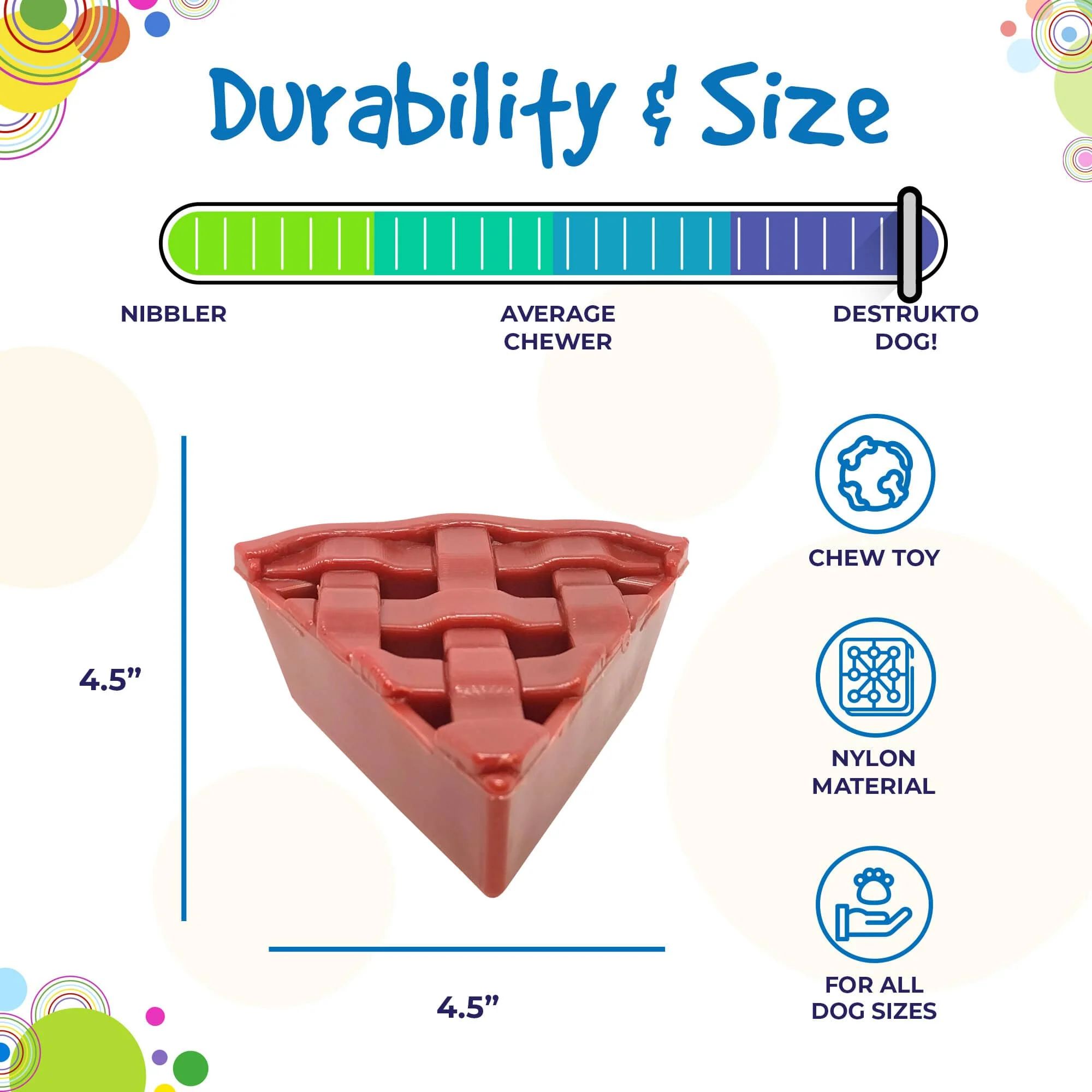 Cherry Pie Nylon Dog Chew Toy for Aggressive Chewers | USA Made | SodaPup - Image 5
