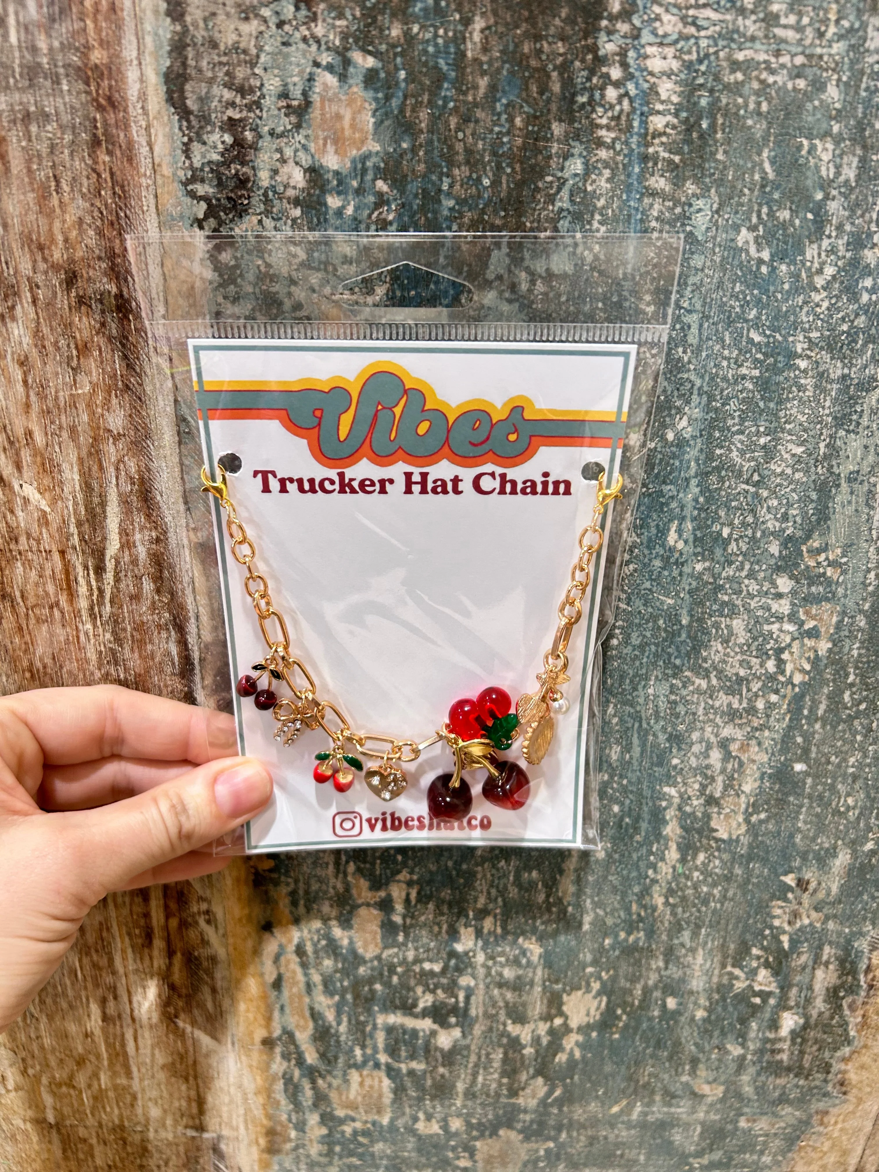 Cherry Trucker Hat Chain - Image 2