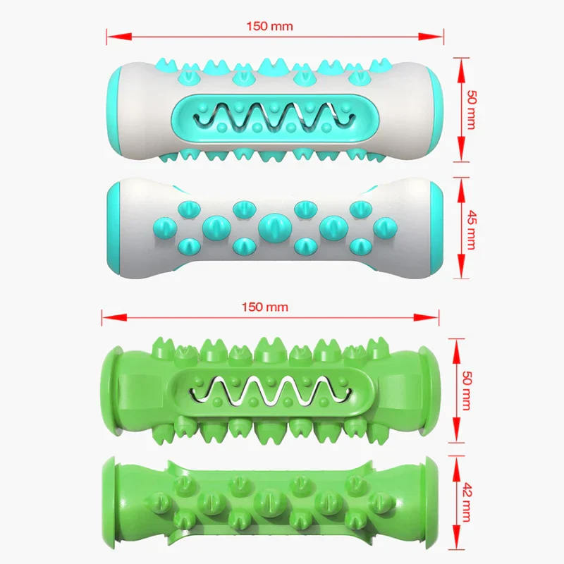 Chew-Resistant Rubber Dog Toy for Dental Health - Image 12