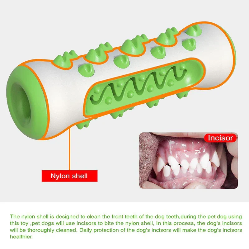 Chew-Resistant Rubber Dog Toy for Dental Health - Image 4