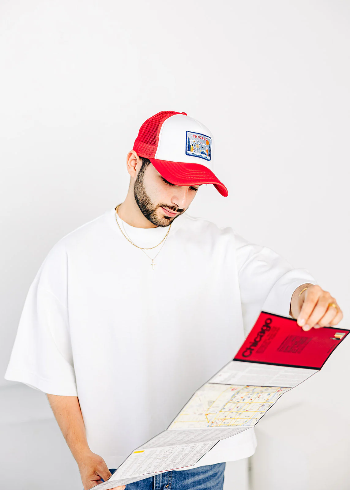 Chicago Postcard Trucker Hat - Image 7