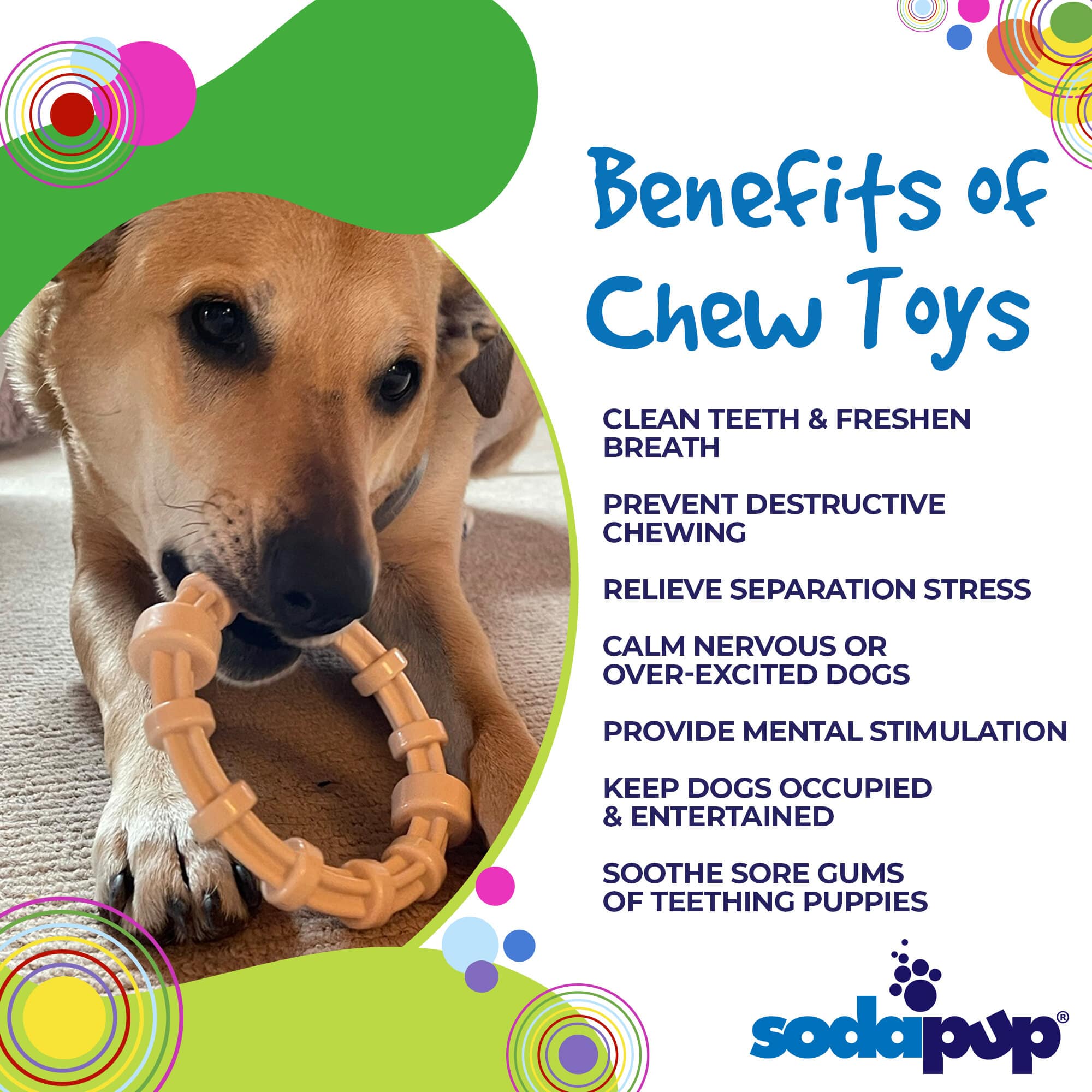 Chicken Flavored Teething Ring for Puppies & Aggressive Chewers | USA Made - Image 3