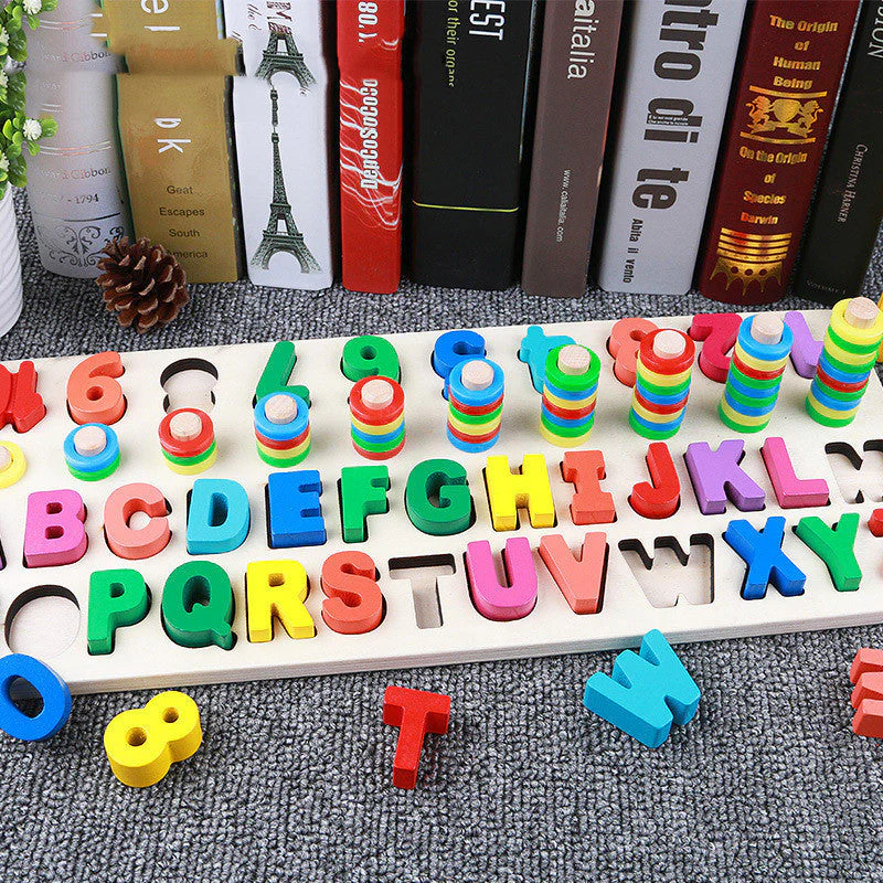Children 3D Alphabet Number Puzzle Baby Colorful Geometric Digital Letter Educational Toy - Image 7