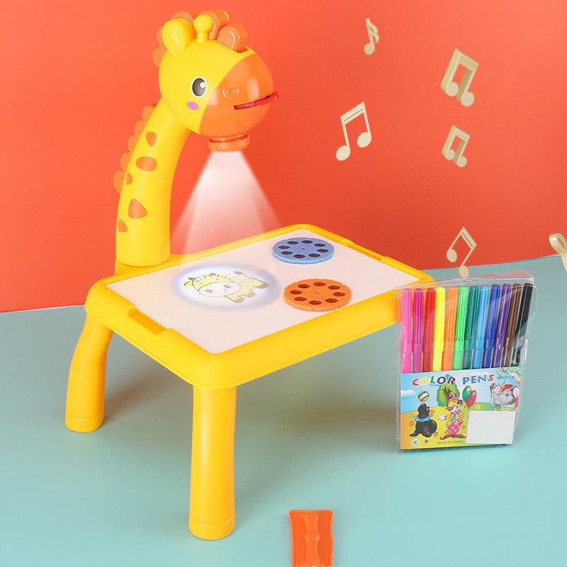 Children LED Projector Art Drawing Table Toys Painting Board Desk - Image 4