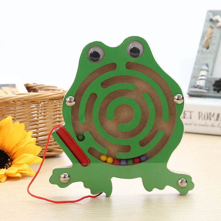 Children Magnetic Maze Toy Kids Wooden Puzzle Game Toy Kids Early Educational Brain Teaser Wooden Toy Intellectual Jigsaw Board - Image 11