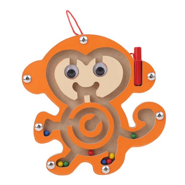 Children Magnetic Maze Toy Kids Wooden Puzzle Game Toy Kids Early Educational Brain Teaser Wooden Toy Intellectual Jigsaw Board - Image 12