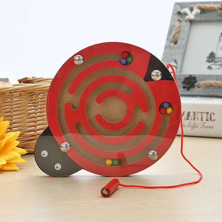 Children Magnetic Maze Toy Kids Wooden Puzzle Game Toy Kids Early Educational Brain Teaser Wooden Toy Intellectual Jigsaw Board - Image 14