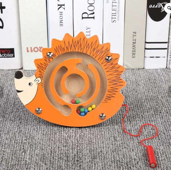 Children Magnetic Maze Toy Kids Wooden Puzzle Game Toy Kids Early Educational Brain Teaser Wooden Toy Intellectual Jigsaw Board - Image 5