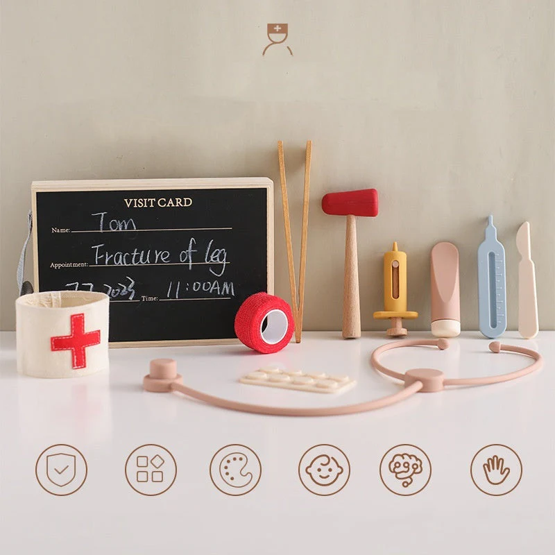 Children Play House Little Doctor Toy Doctor Stethoscope Educational Toy Suit - Image 4