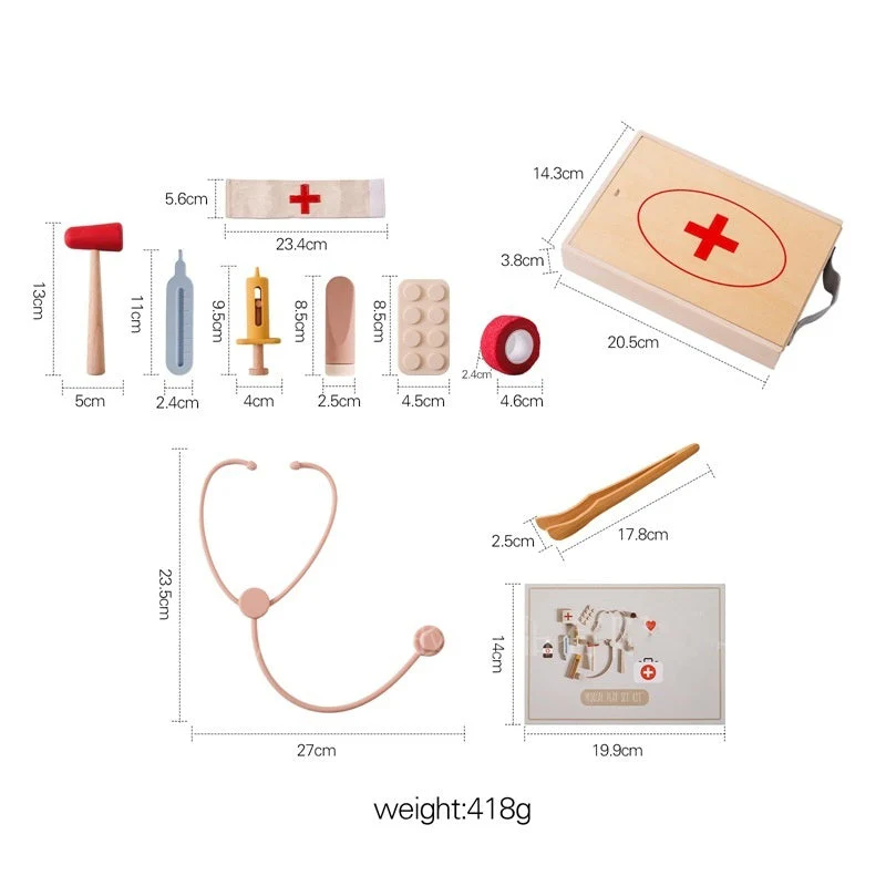 Children Play House Little Doctor Toy Doctor Stethoscope Educational Toy Suit - Image 6