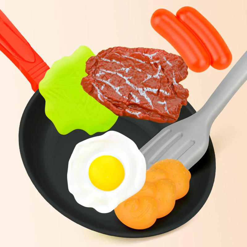 Children Play House Pan Spatula Steak Kitchen Toy Set - Image 3