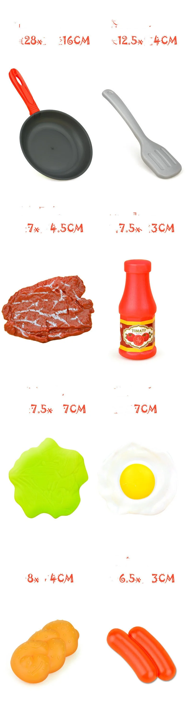 Children Play House Pan Spatula Steak Kitchen Toy Set - Image 4
