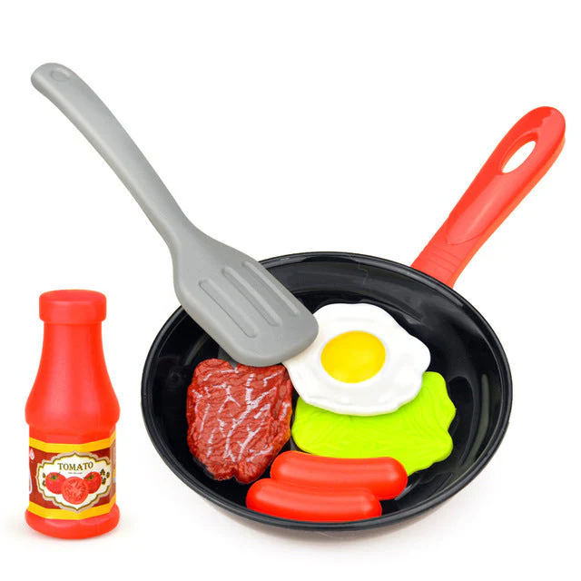 Children Play House Pan Spatula Steak Kitchen Toy Set - Image 6