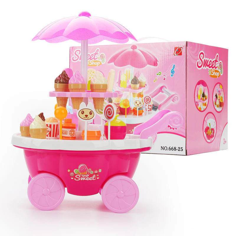 Children pretend play toys simulation candy Cart - Image 5