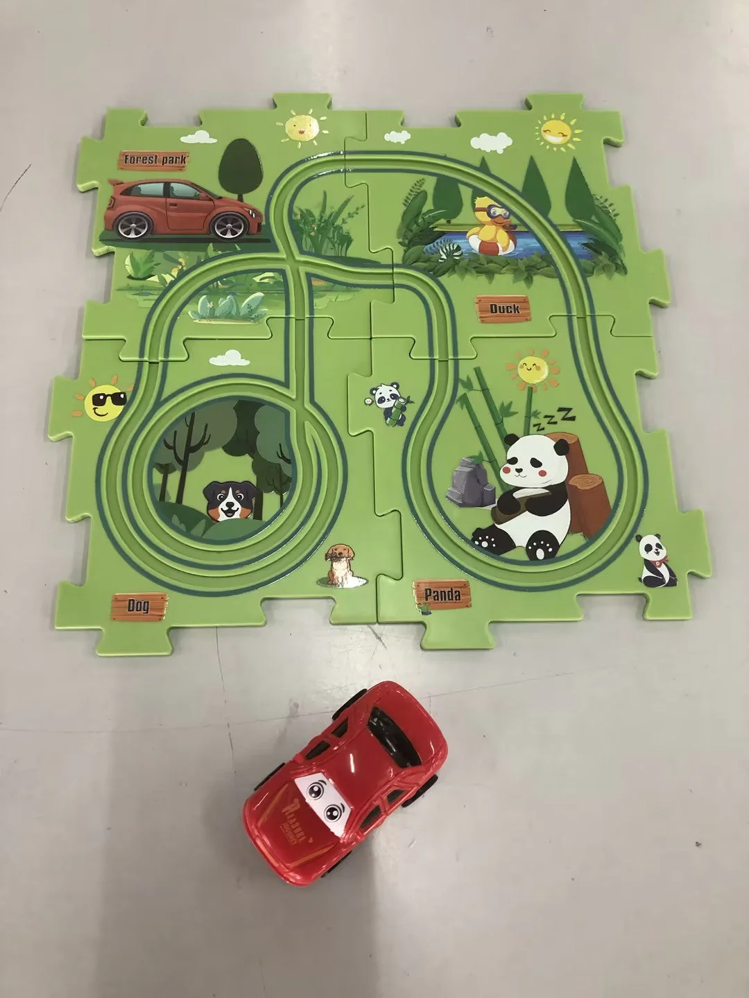 Children Puzzle Electric Railroad Speeder DIY Assembly Electric Car Automatic Rail City Scene Construction Education Toy Gift - Image 12